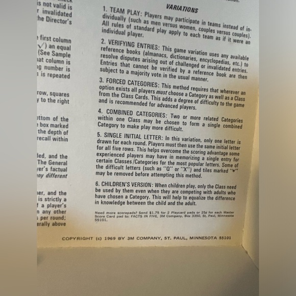 Facts in Five Vintage Game of Knowledge by 3M - Picture 4 of 12